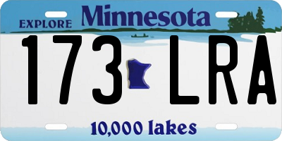 MN license plate 173LRA