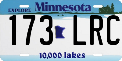 MN license plate 173LRC