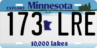 MN license plate 173LRE