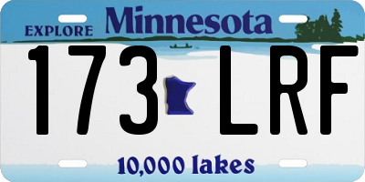 MN license plate 173LRF