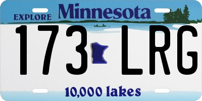 MN license plate 173LRG