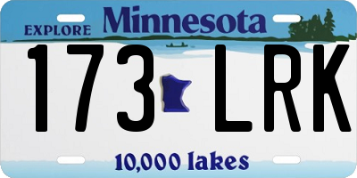 MN license plate 173LRK