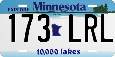 MN license plate 173LRL