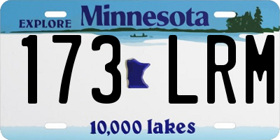 MN license plate 173LRM