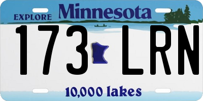 MN license plate 173LRN