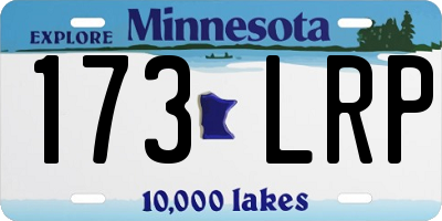 MN license plate 173LRP