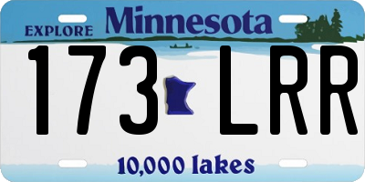MN license plate 173LRR