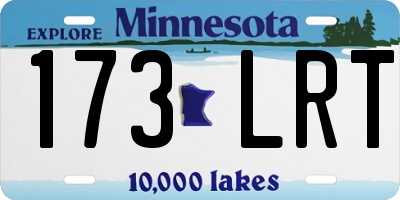 MN license plate 173LRT