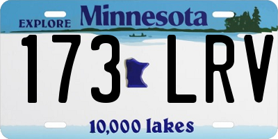 MN license plate 173LRV