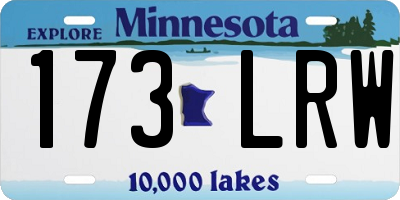 MN license plate 173LRW