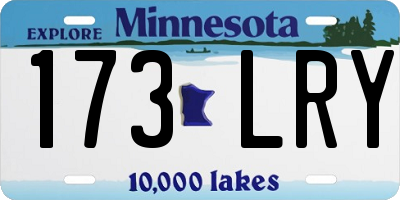MN license plate 173LRY