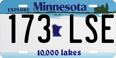MN license plate 173LSE