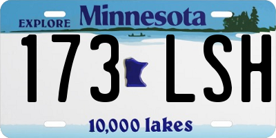 MN license plate 173LSH