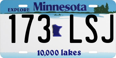 MN license plate 173LSJ