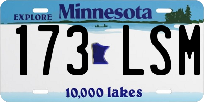 MN license plate 173LSM