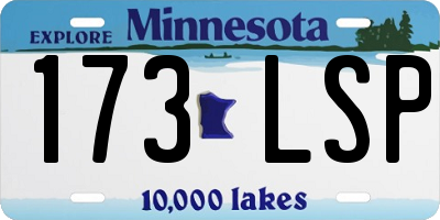 MN license plate 173LSP