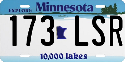 MN license plate 173LSR