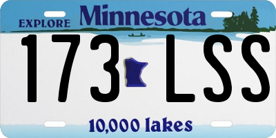 MN license plate 173LSS