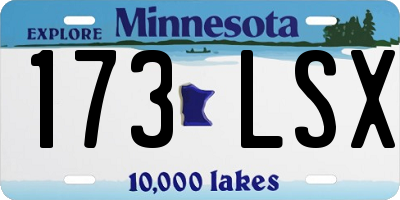 MN license plate 173LSX