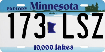 MN license plate 173LSZ