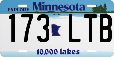 MN license plate 173LTB