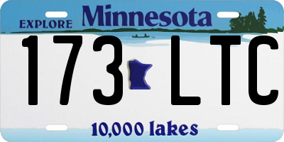 MN license plate 173LTC