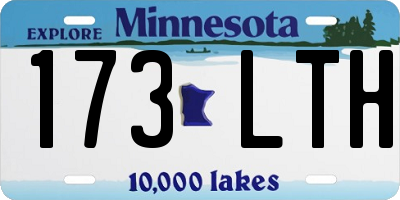 MN license plate 173LTH