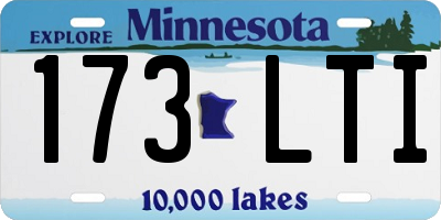 MN license plate 173LTI