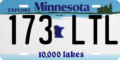 MN license plate 173LTL