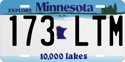 MN license plate 173LTM