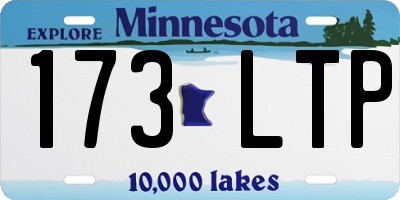 MN license plate 173LTP
