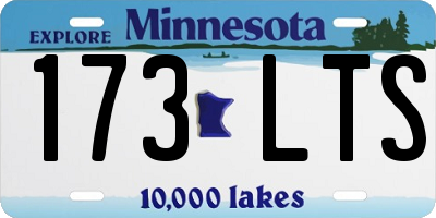 MN license plate 173LTS