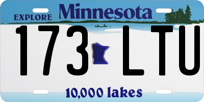 MN license plate 173LTU