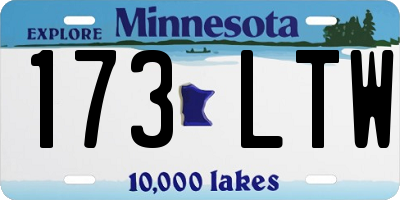 MN license plate 173LTW