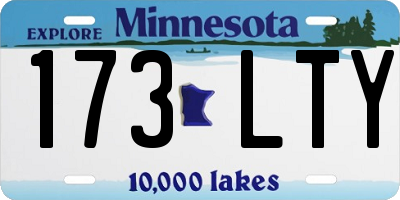 MN license plate 173LTY