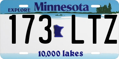 MN license plate 173LTZ