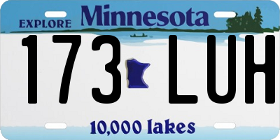 MN license plate 173LUH