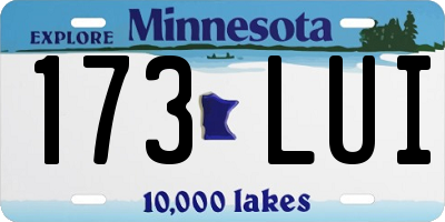 MN license plate 173LUI
