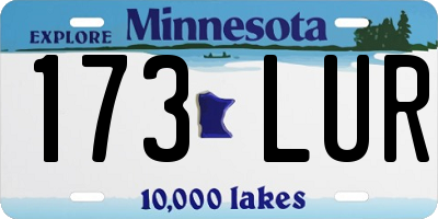 MN license plate 173LUR