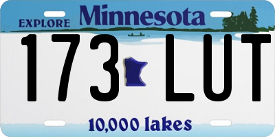 MN license plate 173LUT