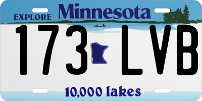 MN license plate 173LVB