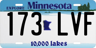 MN license plate 173LVF