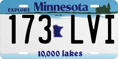 MN license plate 173LVI