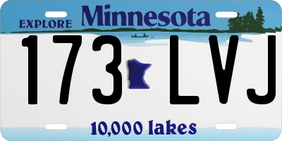 MN license plate 173LVJ