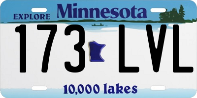 MN license plate 173LVL