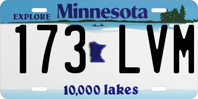 MN license plate 173LVM