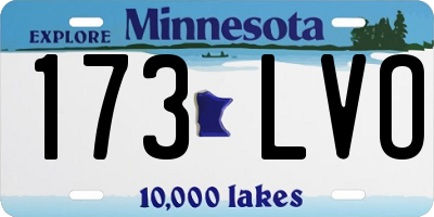 MN license plate 173LVO