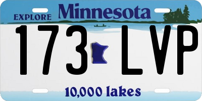 MN license plate 173LVP
