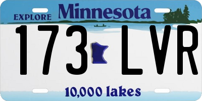 MN license plate 173LVR