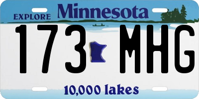 MN license plate 173MHG